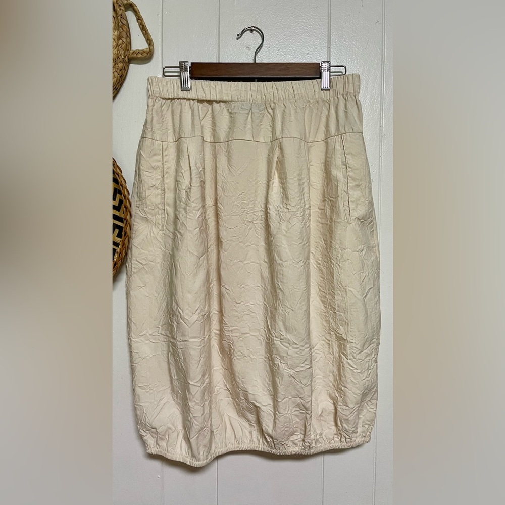 Bitte Kai Rand Crinkle Plisse Skirt In Cream Size Medium